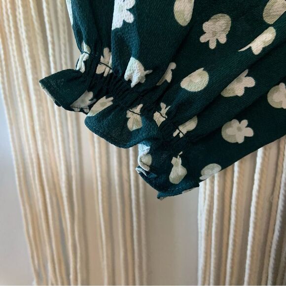 KATE SPADE Floral Dot Dress Green Size 10 - Picture 9 of 14